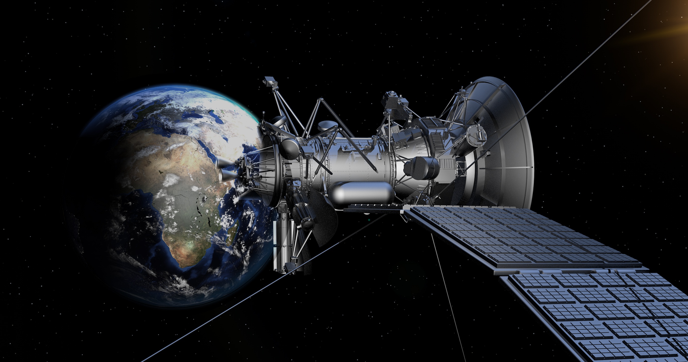 Cohete en el espacio